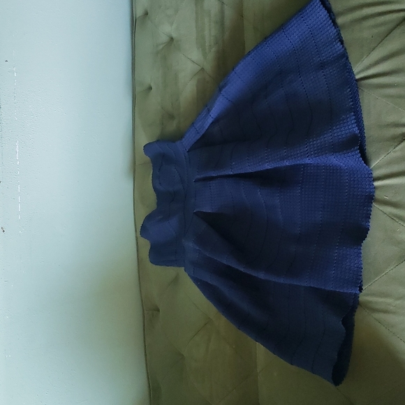 Strapless Navy Tulip Bandage Dress - Picture 2 of 6